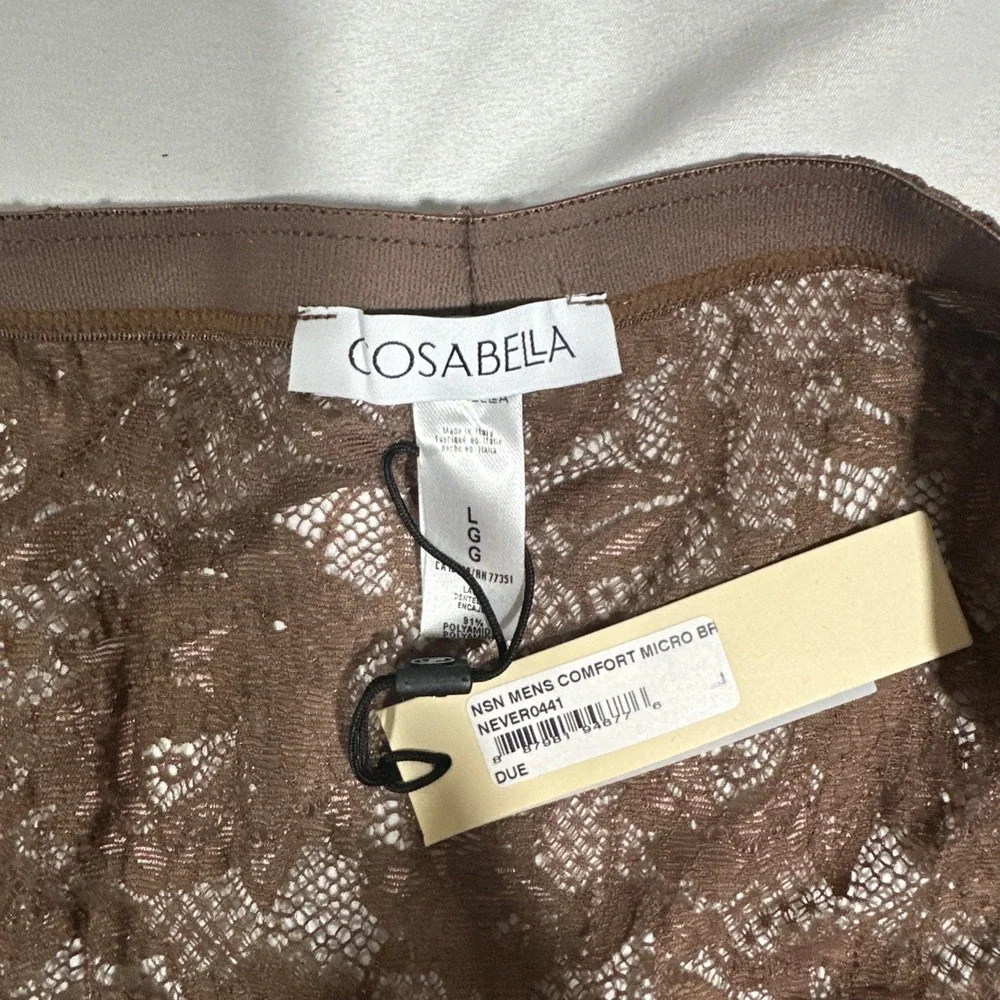 NWT Cosabella [ Mens Large ] Never Say Never Comfort Micro Brief in Brown T2243